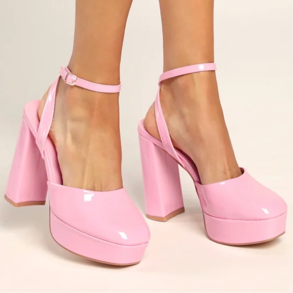 Lulu's Pink Platform Heels